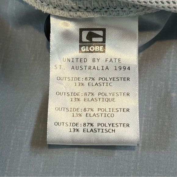 GLOBE Swim Trunks Board Shorts Mens Size 34 Blue Striped Drawstring - Picture 5 of 11